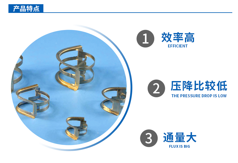 金屬矩鞍環填料作用