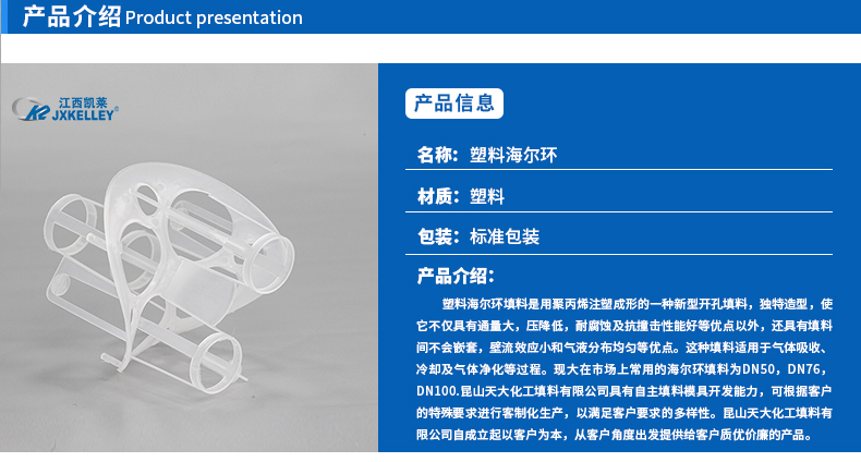 煤氣脫硫使用塑料海爾環填料